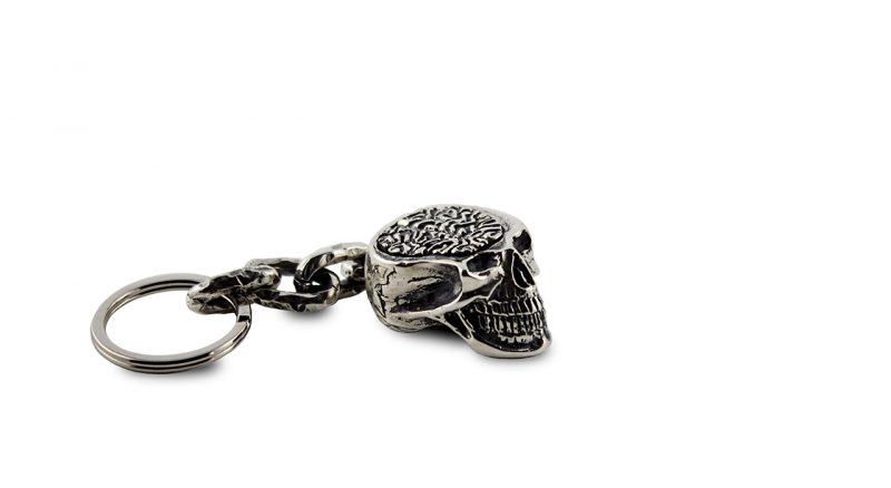 Half Master Skull Keyring